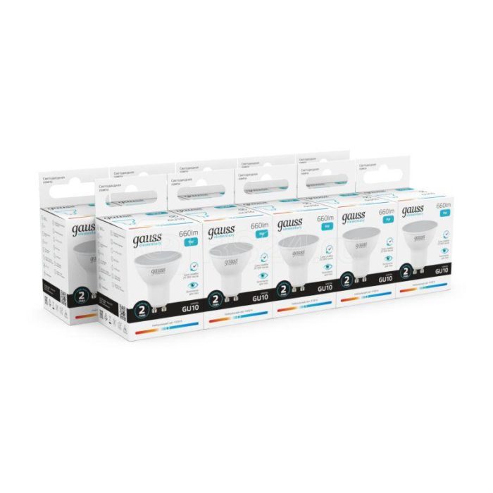 Лампа светодиодная Elementary 9Вт MR16 софит 4100К нейтр. бел. GU10 660лм GAUSS 13629 — изображение 4