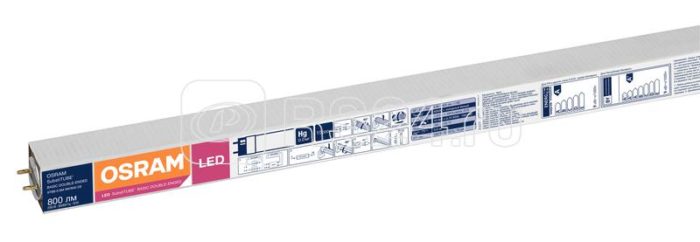 Лампа светодиодная SUBSTITUBE Basic T8 9W/840 9Вт T8 линейная 4000К нейтр. бел. G13 800лм 220-240В 600мм двухсторон. прям. вкл. (замена 18Вт) OSRAM 4058075377486 — изображение 2