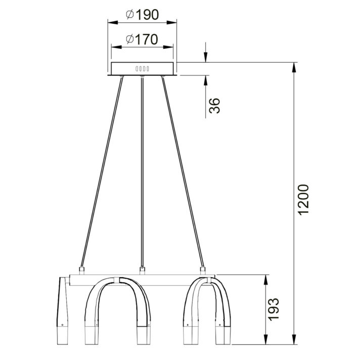 Подвесной светильник Vele Luce Negro VL7102P10 — изображение 4