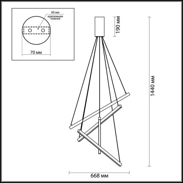 Подвесной светодиодный светильник Odeon Light L-vision Cometa 3860/48B — изображение 4